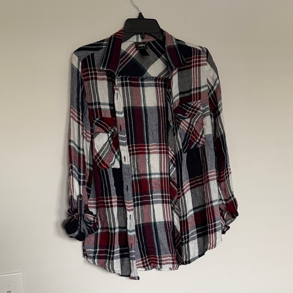 Plaid Button-Up Shirt